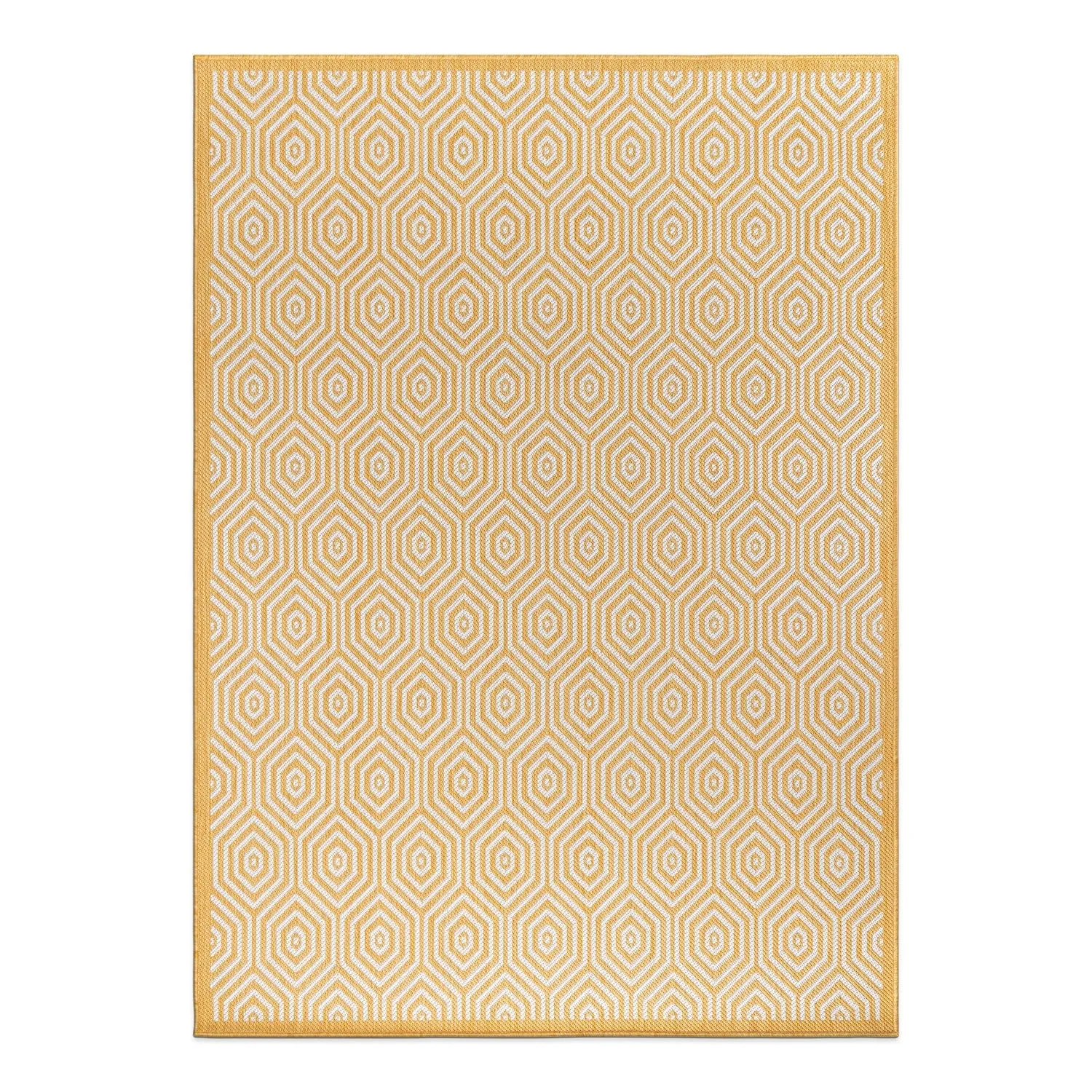World Rug Gallery Modern Geometric Textured Flat Weave Indoor/Outdoor Area Rug