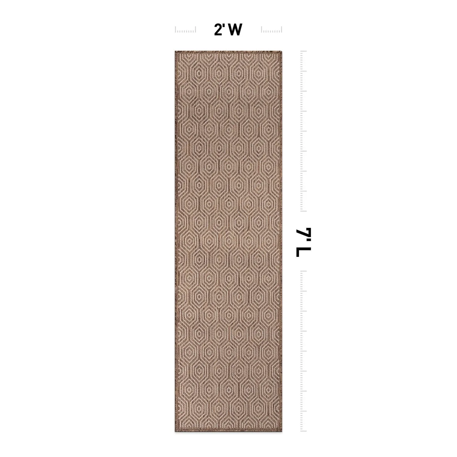 World Rug Gallery Modern Geometric Textured Flat Weave Indoor/Outdoor Area Rug