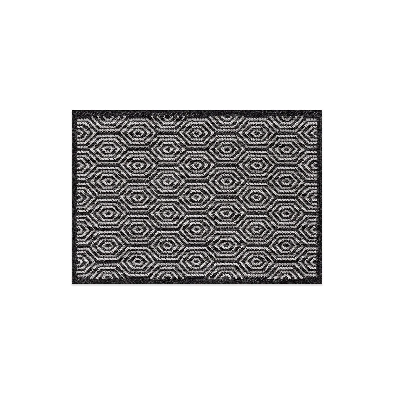 World Rug Gallery Modern Geometric Textured Flat Weave Indoor/Outdoor Area Rug