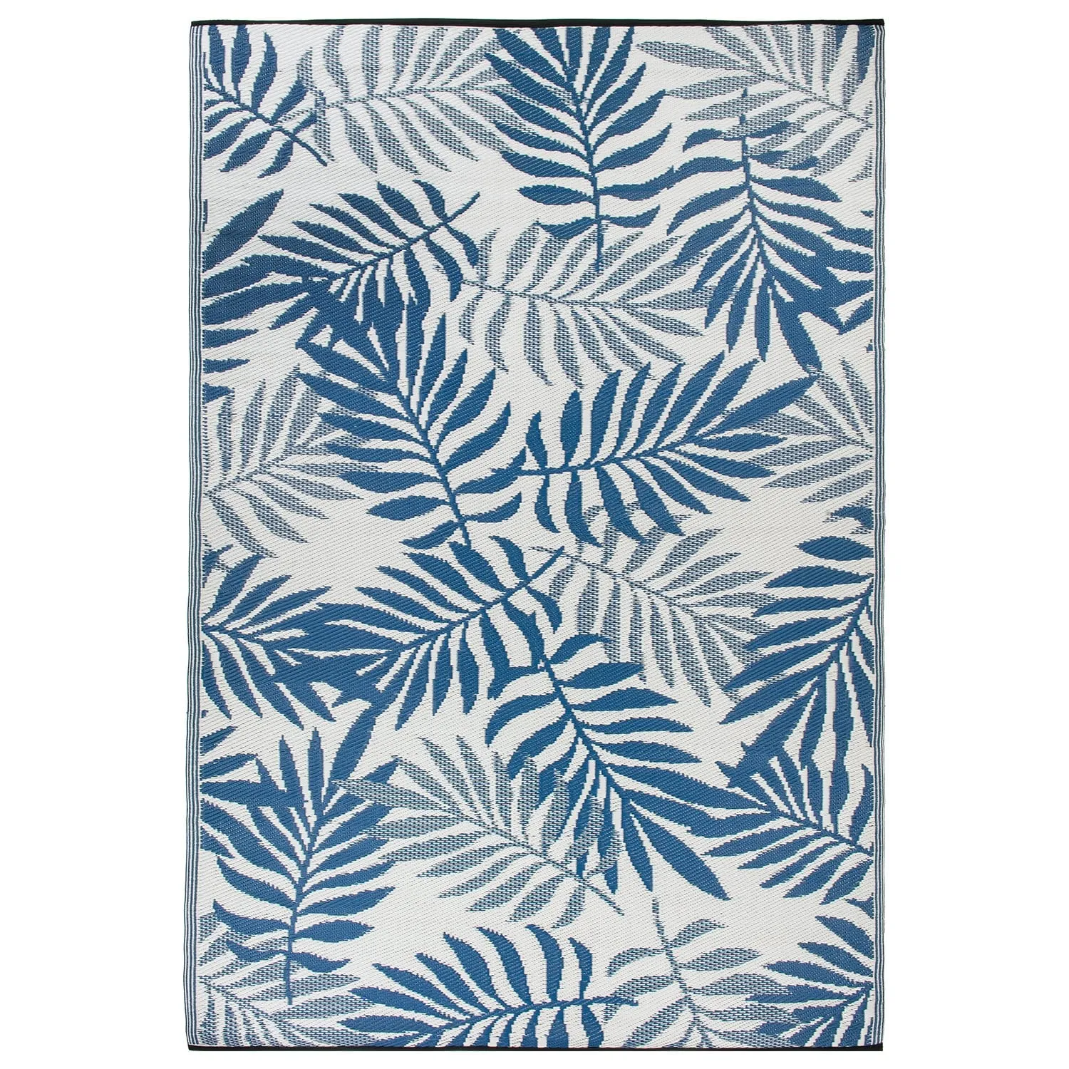 World Rug Gallery Palm Leaves Reversible Recycled Plastic Outdoor Rugs