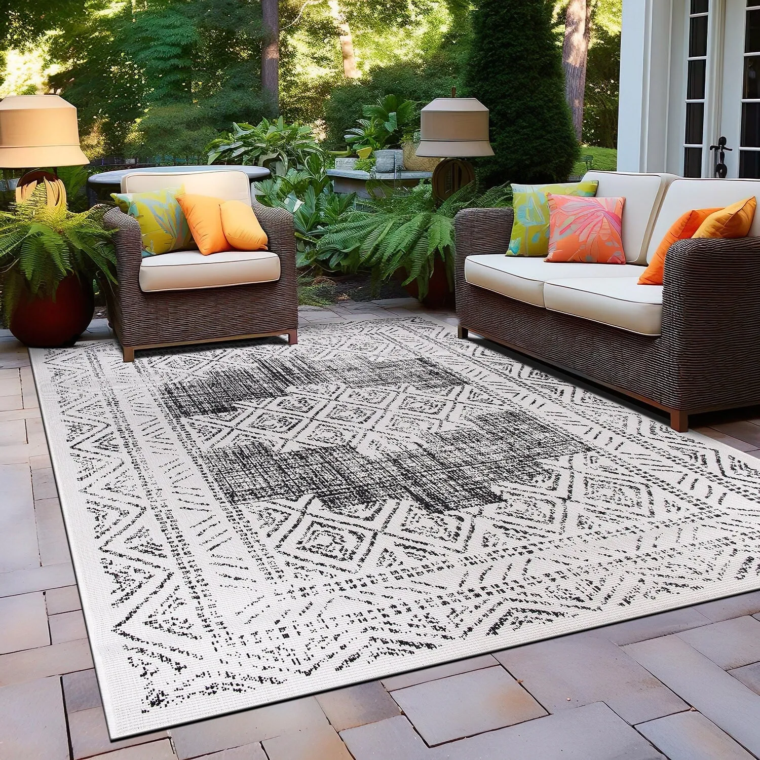 World Rug Gallery Transitional Bohemian Indoor/Outdoor Area Rug