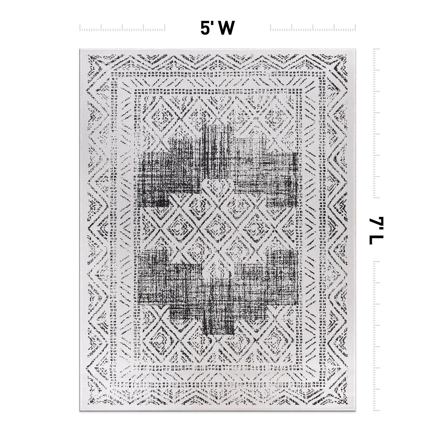 World Rug Gallery Transitional Bohemian Indoor/Outdoor Area Rug