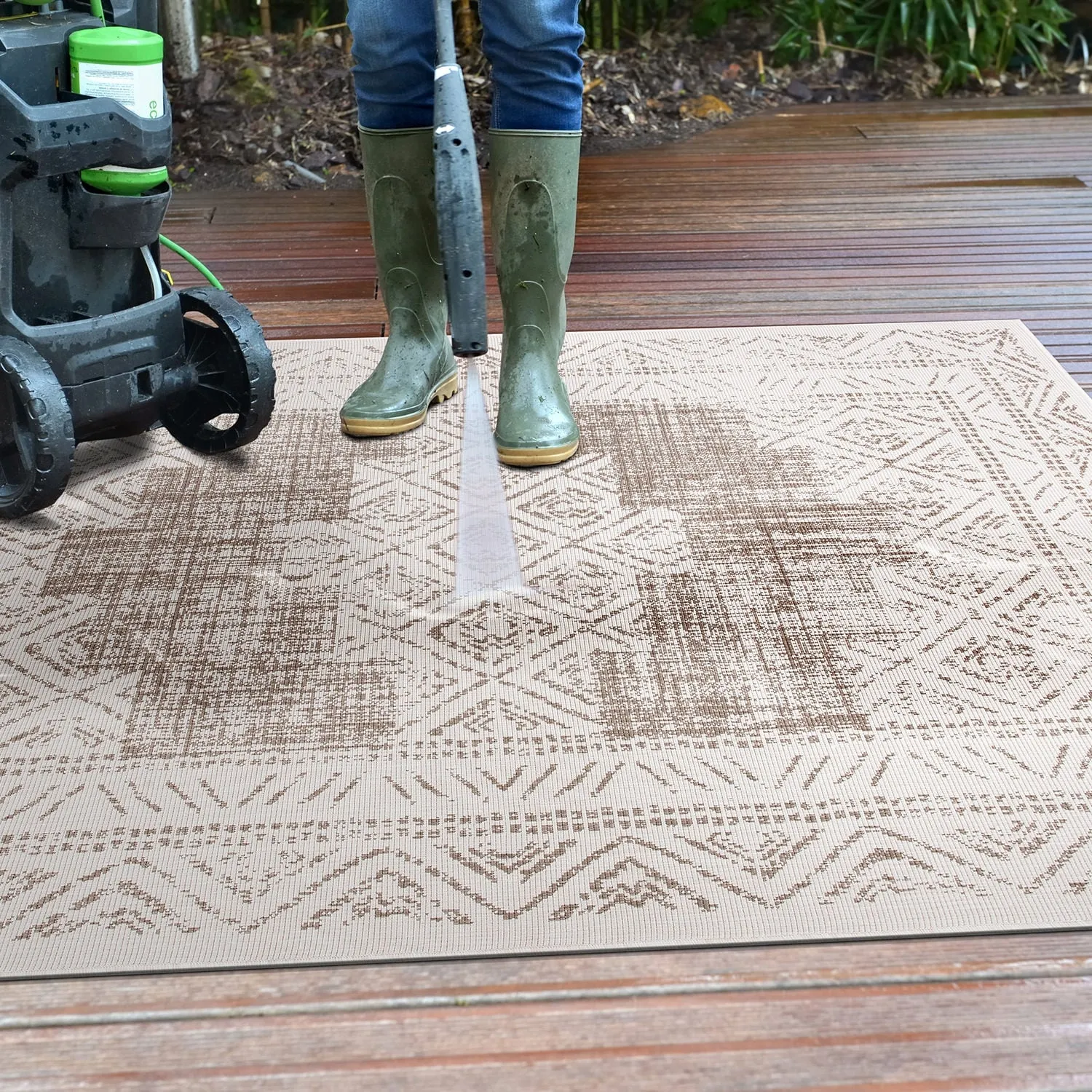 World Rug Gallery Transitional Bohemian Indoor/Outdoor Area Rug