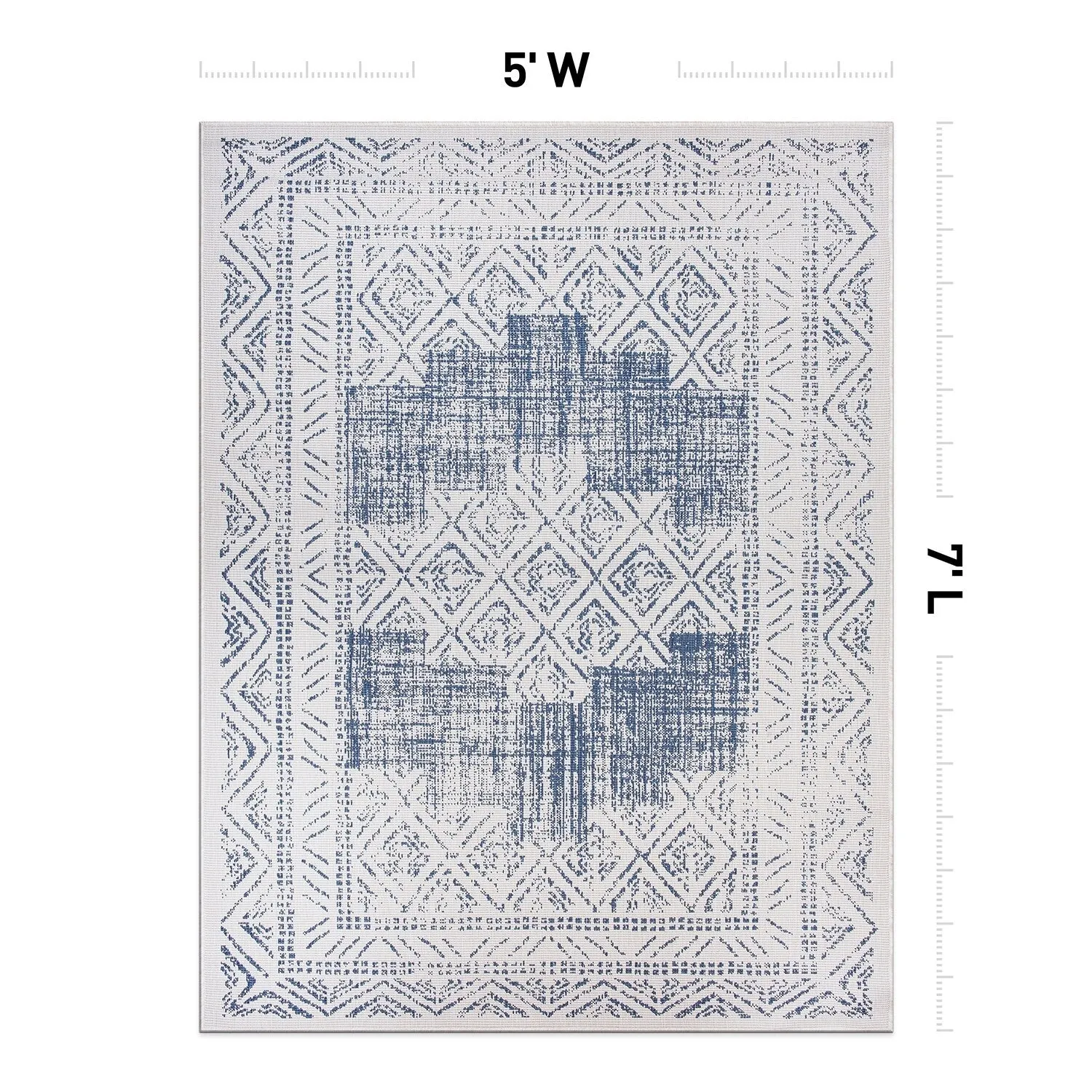 World Rug Gallery Transitional Bohemian Indoor/Outdoor Area Rug