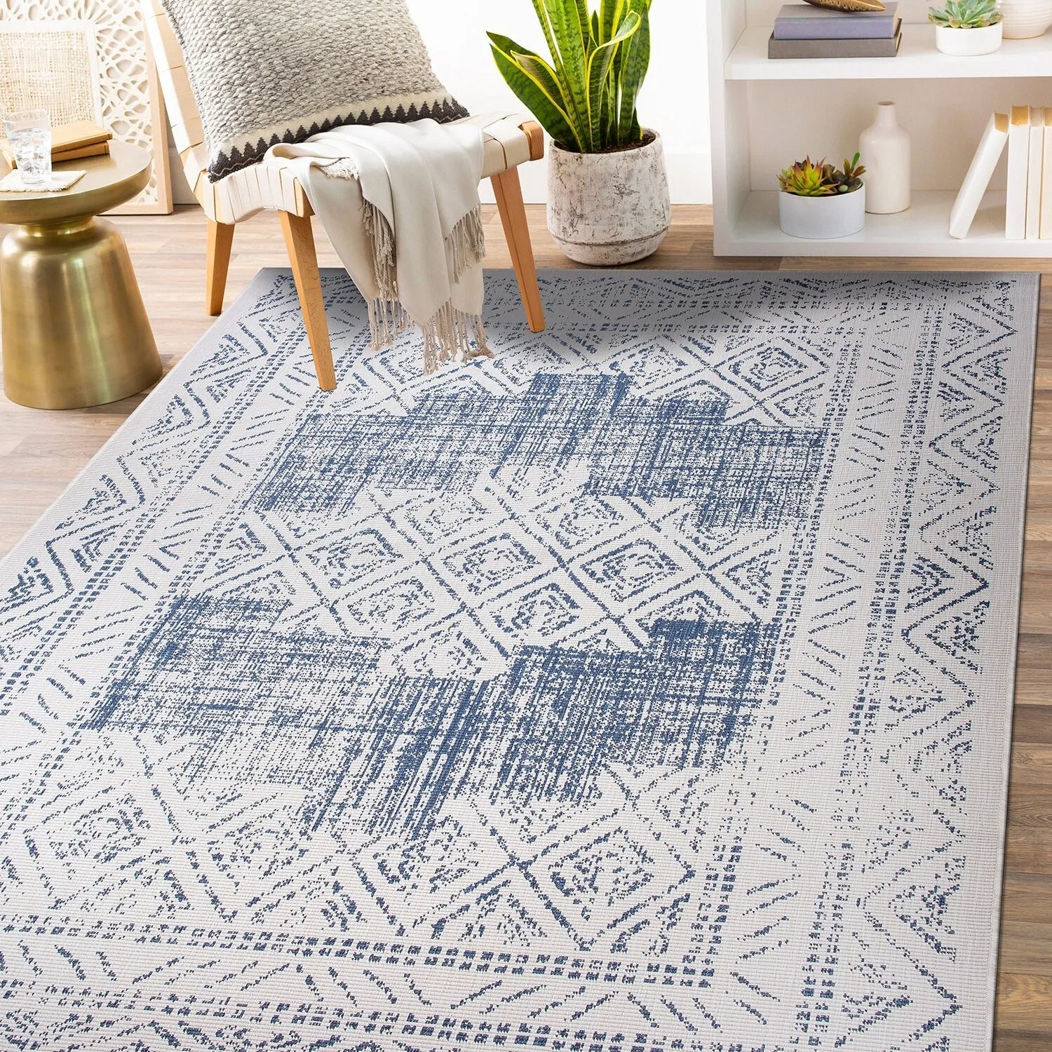 World Rug Gallery Transitional Bohemian Indoor/Outdoor Area Rug