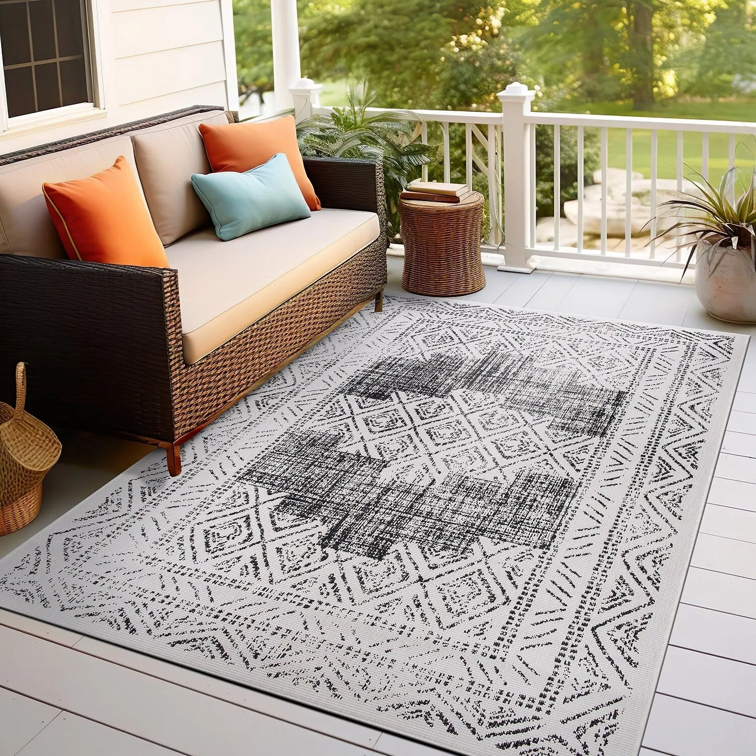 World Rug Gallery Transitional Bohemian Indoor/Outdoor Area Rug