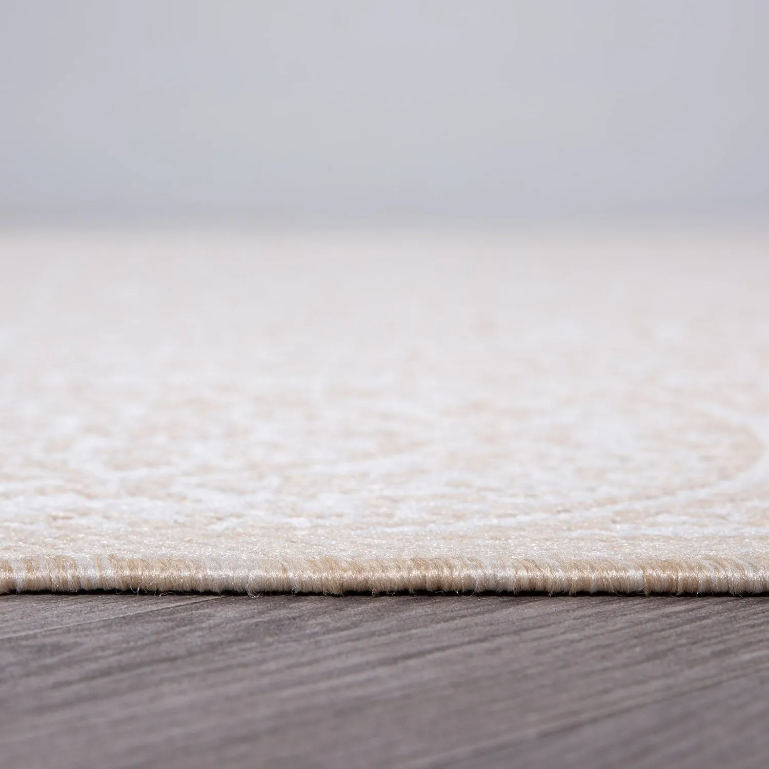 World Rug Gallery Transitional Floral Circles Textured Flat Weave Indoor/Outdoor Area Rug