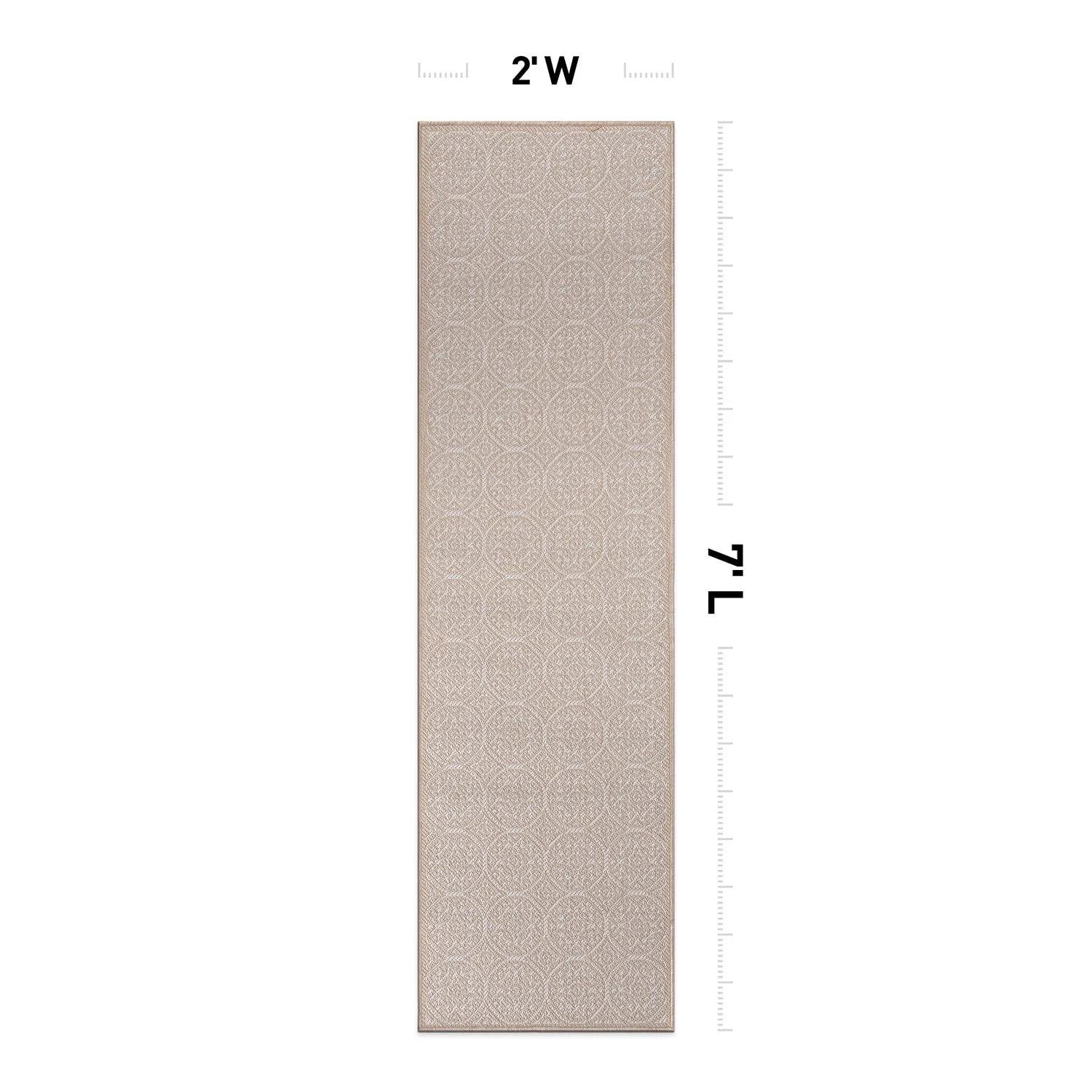 World Rug Gallery Transitional Floral Circles Textured Flat Weave Indoor/Outdoor Area Rug
