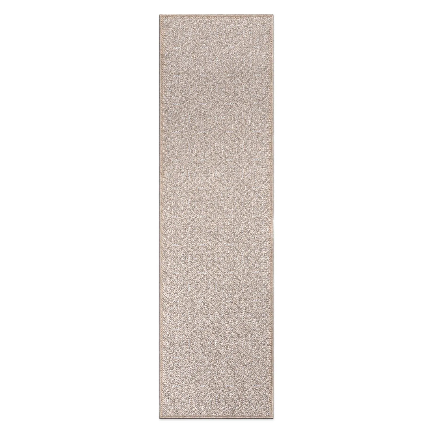 World Rug Gallery Transitional Floral Circles Textured Flat Weave Indoor/Outdoor Area Rug