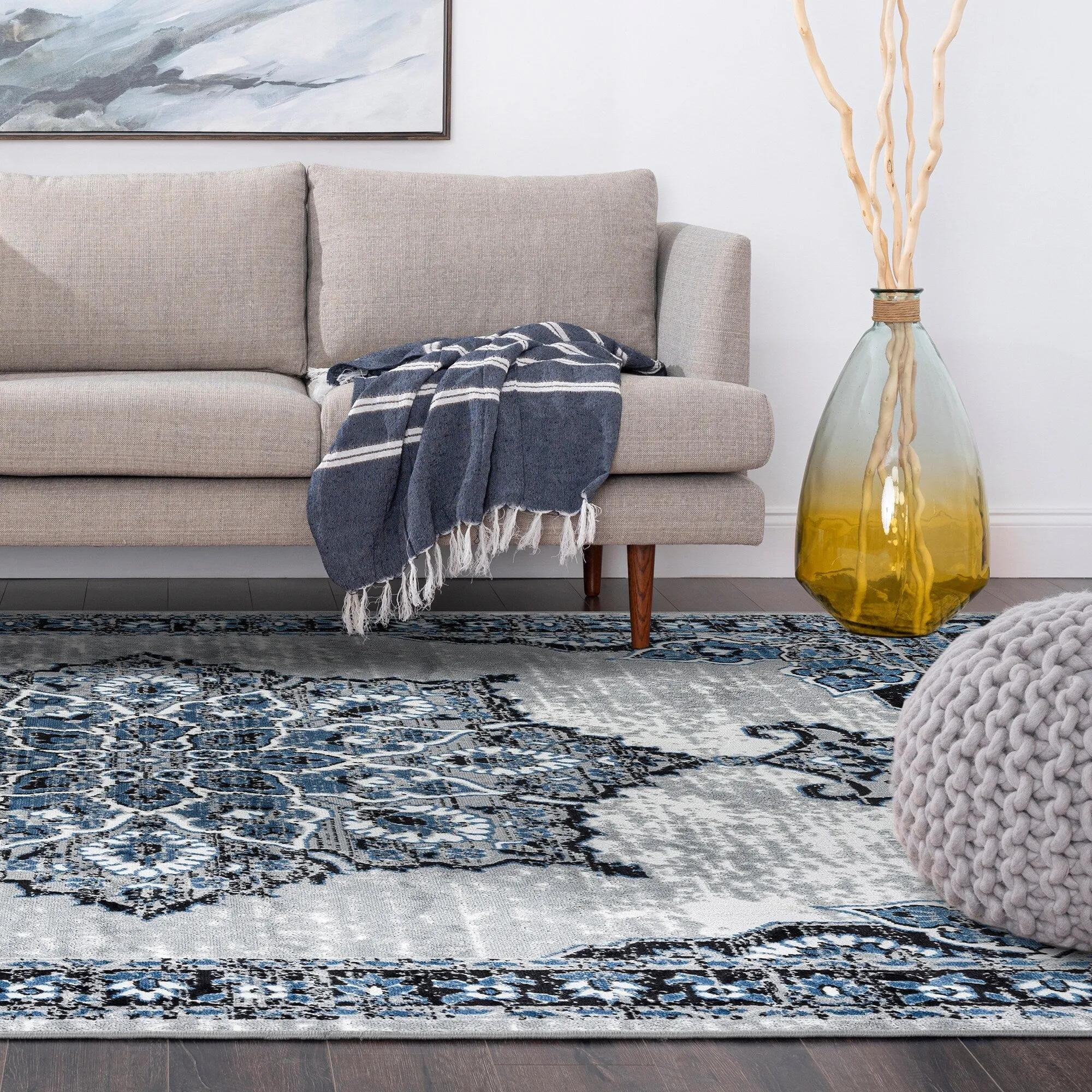 Wyman Bohemian & Eclectic Medallion Indoor Area Rug