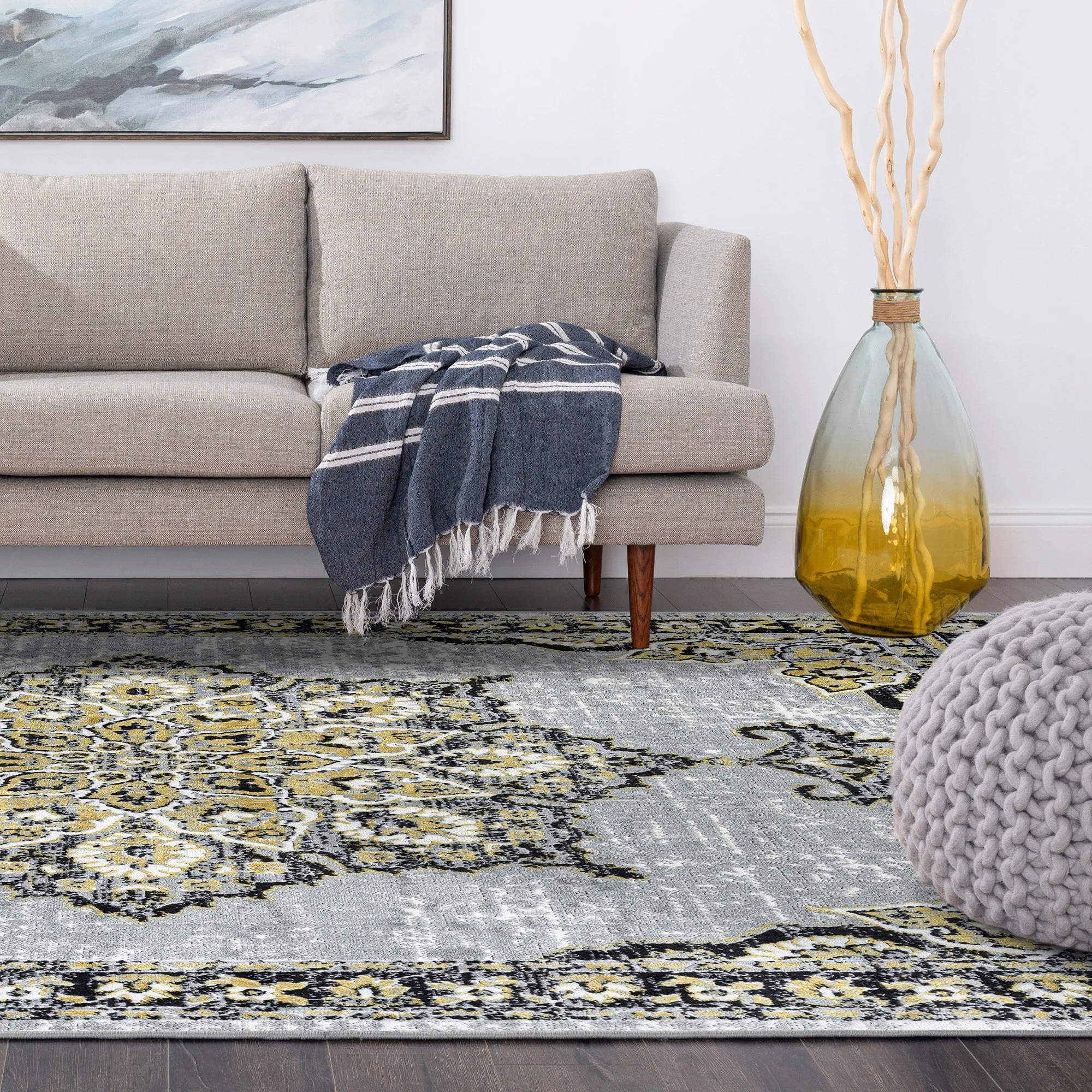 Wyman Bohemian & Eclectic Medallion Indoor Area Rug